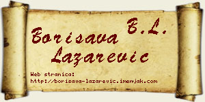Borisava Lazarević vizit kartica